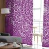 Purple Round Flowers Tulle Curtain For Living Room Bedroom Modern Sheer Curtains Decorative Window Treatment