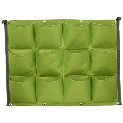 12 Pockets Vertical Greening Hanging Wall Outdoor Garden Plant Growing Bags Planter