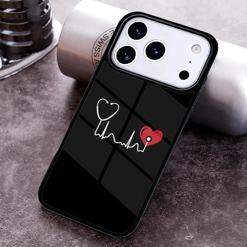 Krankenschwester Herz Krankenpflege Handyhülle für iPhone 17 16 15 Pro Max Air 14 13 12 11 Plus Stoßfeste Capa Hülle