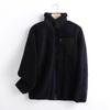 Autumn and Winter Women's Outerwear with Contrasting Fabric, Fine Edge Decoration, Zipper Cardigan, Casual Plush Jacket