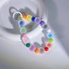 Color Pearl Dopamine Skin Sense Bracelet Lanyard Mobile Phone Case Wrist Chain Keychain Bag Pendant Anti-Lost