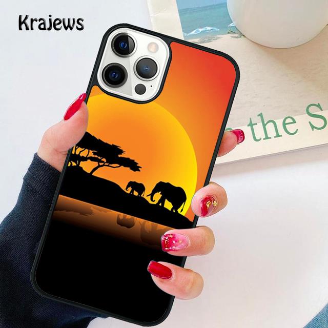 Baby Elephant Moon Soft Phone Case For iPhone 17 Air 16 15 Max Plus 11 12 13 Pro Max Phone Cover coque Fundas