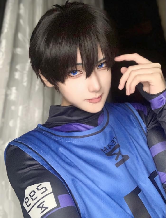 Sizuuenn Blue Lock Kiyoshi Isagi Yoichi Wig Cosplay Heat Resistant Wig High Temperature Hair Yarn Cosplay Wig Dedicated Net Events School Festivals