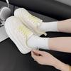 Mesh Shoes Women's Breathable Mesh Leather Platform White Shoes Summer New Single Mesh Sports Board Shoes Women