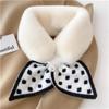 Plush Scarf Student Scarf  New Winter Style  All Match for Girls  Imitation Rabbit Fur  Thickened Cross High End Feel
