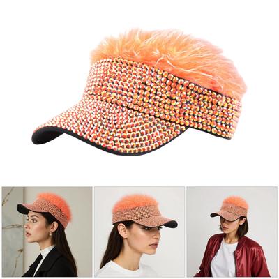 Sparkling Crystal Decorated Baseball Hat Comfortable Headwear Sunproof Open Top Hat For Adult Unisex Everyday Wear