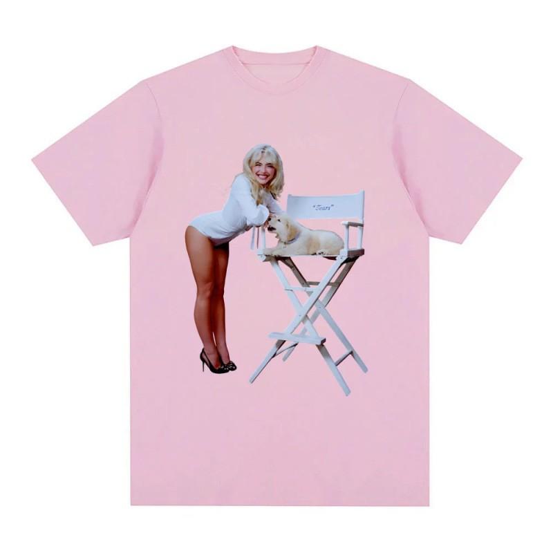 Sabrina Carpenter Tears Grafik T-Shirt Unisex Baumwolle Kurzarm T-Shirt Streetwear Print Top