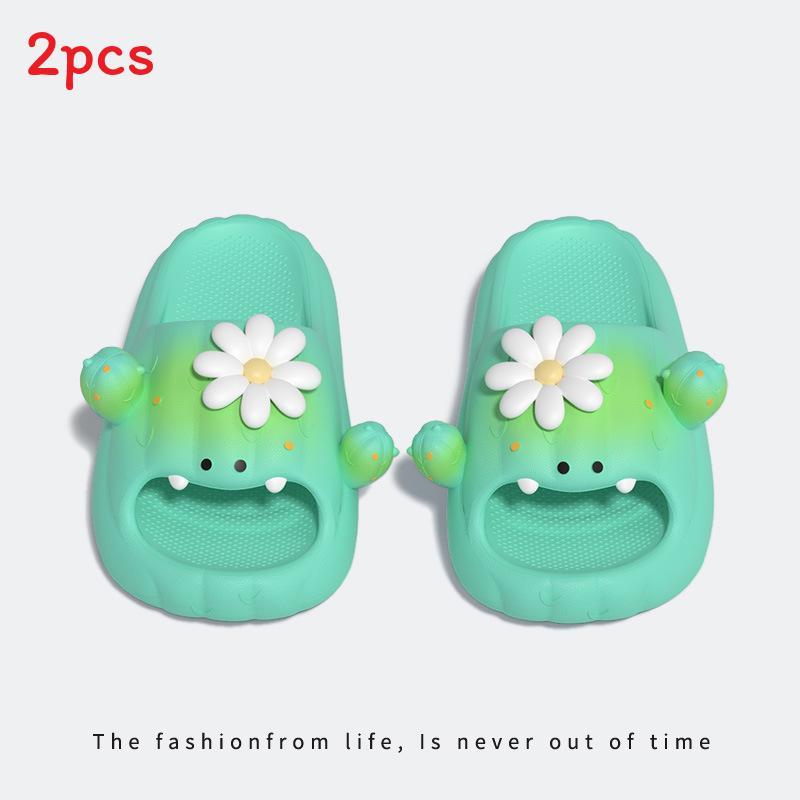Cute Cactus Summer Slide Slippers With Eva Footbed For Women And Men Comfort