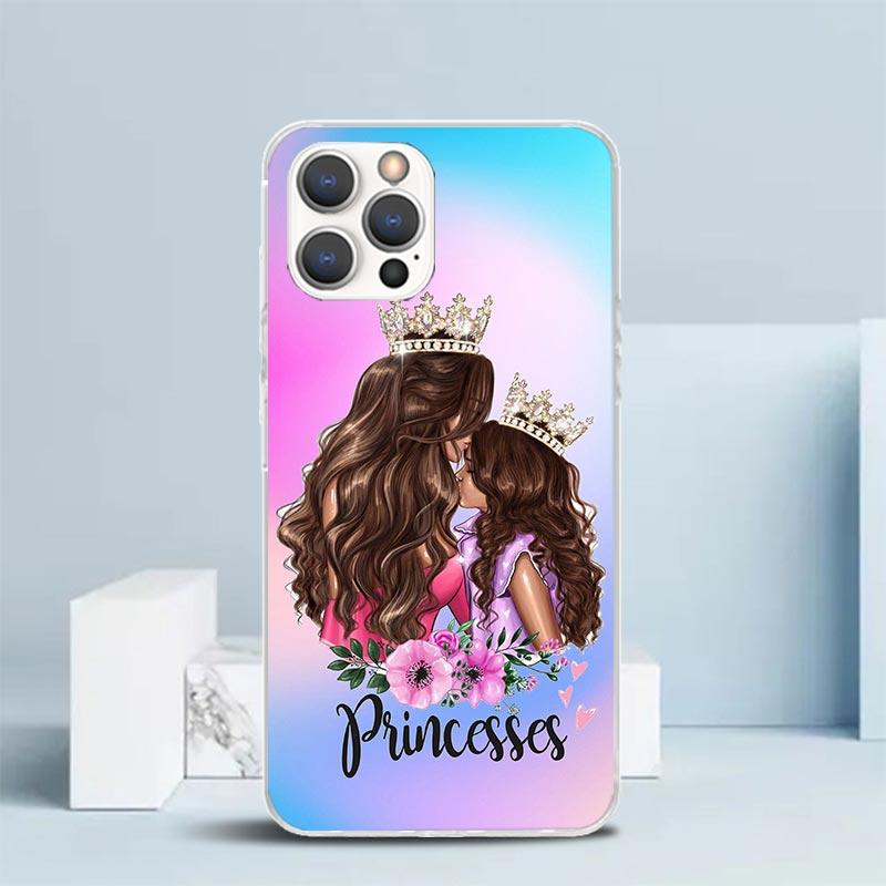Woman Fashion Girl Super Mom Baby Soft Cover for iPhone 16 17 Air 15 14 Pro Max 16E Phone Case 13 Mini 12 11 7 SE 8 Print Patter