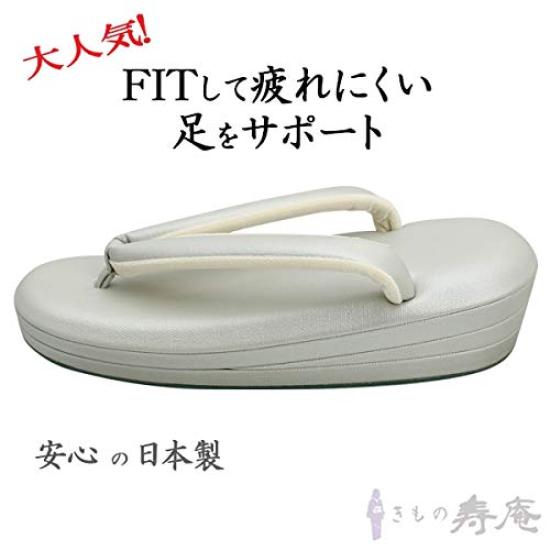 Zori Canvas Comfortable Sandals [Kimono Juan] Women's Sandals, Low-Rebound Sandals, Gray, (L), Gray, Japanese-made