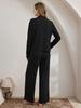 European Style Women's Autumn/Winter Pajama Set: Casual Long Sleeve Cardigan & Pants Homewear