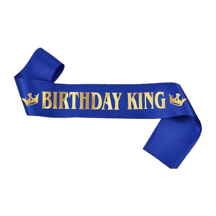 1pc Gold Foil Black Satin Birthday King Sash Banner Men Boys Happy Birthday Fun Party Decor Accessory Supplies Favor Gift 5