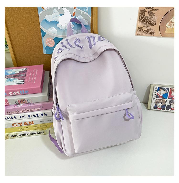 Schoolbag 1011 Spring New Women's School Bag Lightweight Backpack College Student High School Student Travel Backpack Large Capacity Commuting 