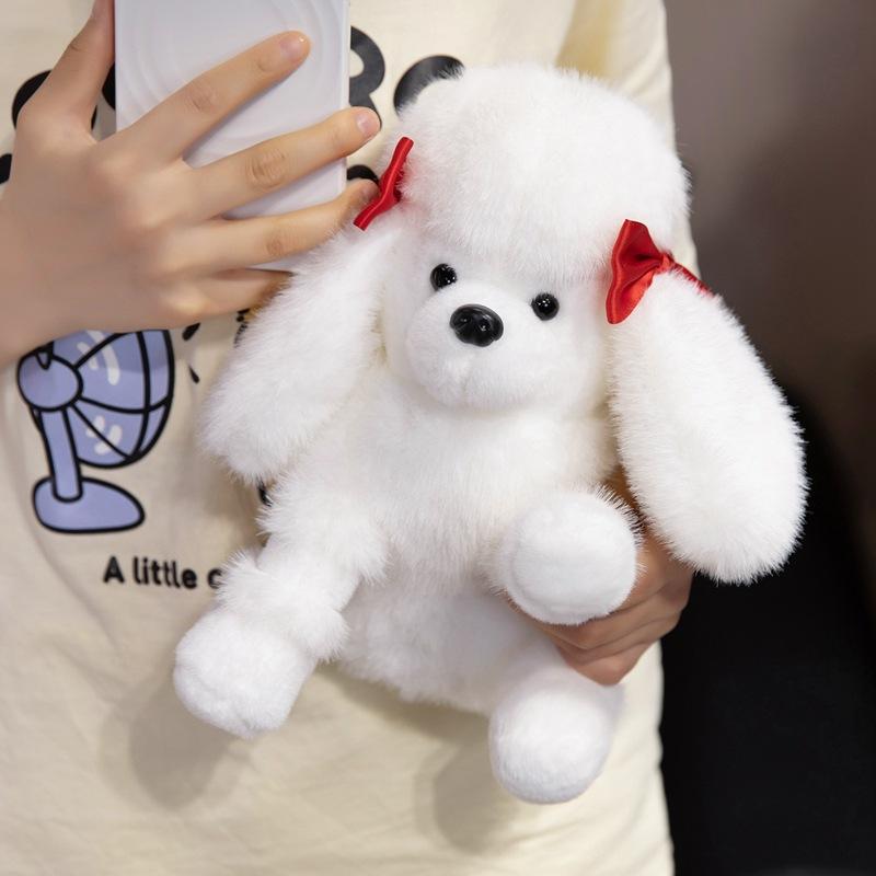 1Pcs Stuffed Doggy Cute Fluffy Plush Pet Room Decor Realistic Sitting Poodle Pug Puppy Plush Toys Children Birthday Gift