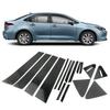 16 ks Leštěné sloupky dveří auta Kryt lišty oken Stylingová samolepka pro Toyota Corolla 2019-2024 Příslušenství Auto Vnější díly