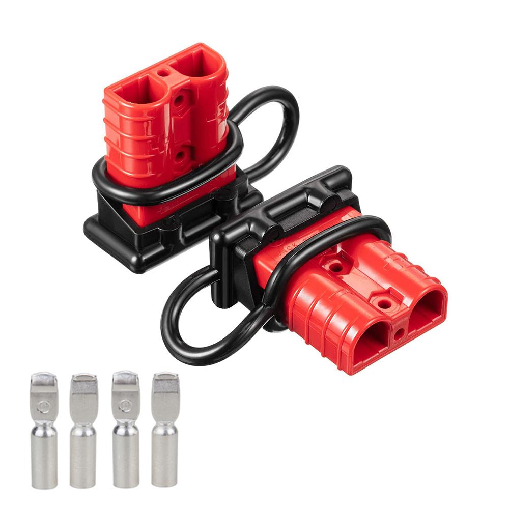

2PCS Plug Battery Trailer Durable Quick Connector Kit 50A 600V Winch Electrical Power Cables Charging Plug Quick Connector