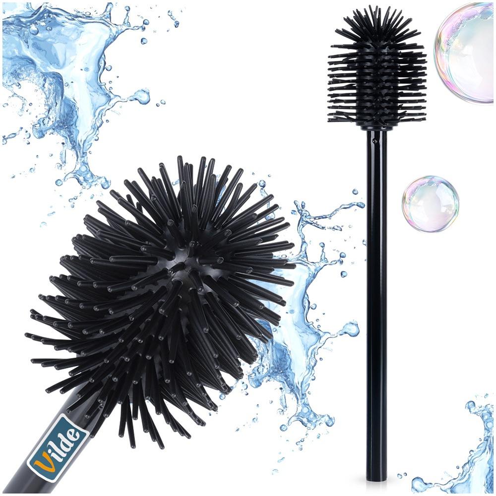 Silicone toilet brush, black, spare, 35 cm
