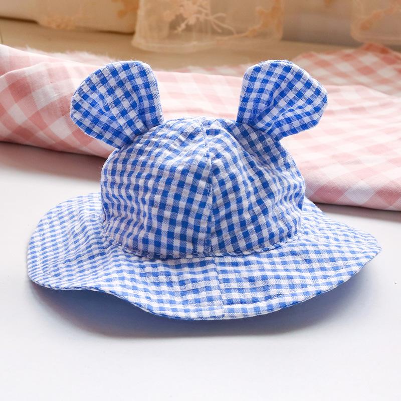 Pet Accessories Pet Hat Teddy Frise Sunshade Dog Small Ears Check Sun Cute Hat