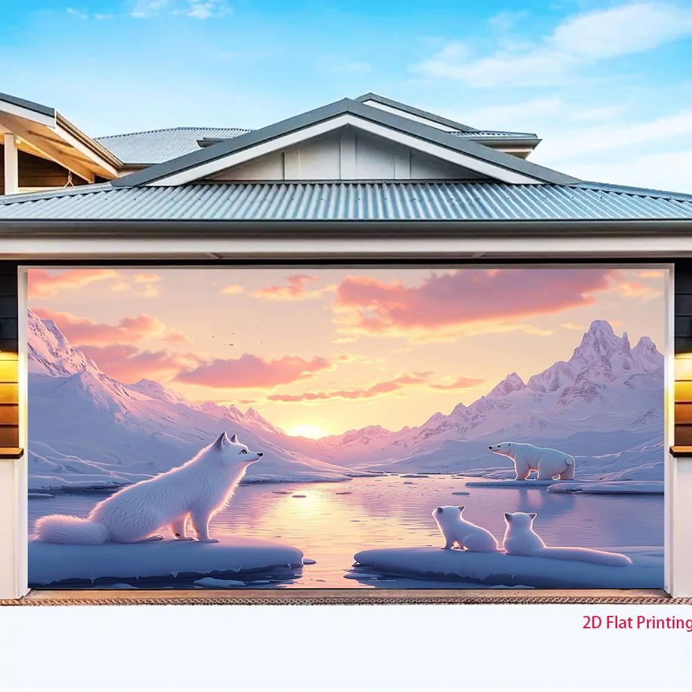 2D Plane 1 Piece of Arctic Fox and Snow Scene Enhances the Appeal of Any Event or Celebration