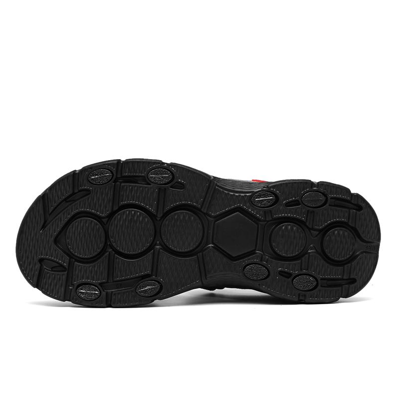 Fashion Men's Casual Summer New Style Genuine Leather Sandals With Non-Slip TPR Outsole Beef Tendon Breathable Beach Shoes