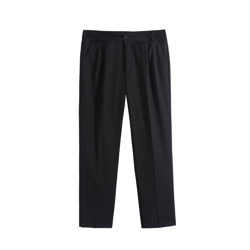 Men's Draped Casual Straight Suit Pants