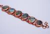 Labradorite Gemstone Copper Birthday Electroformed Statement Wife Gift Bracelet V-77