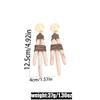 Handmade Chicken Claw Shape Geometric Earrings - Light Luxury Design
