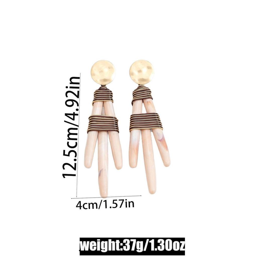 Handmade Chicken Claw Shape Geometric Earrings - Light Luxury Design