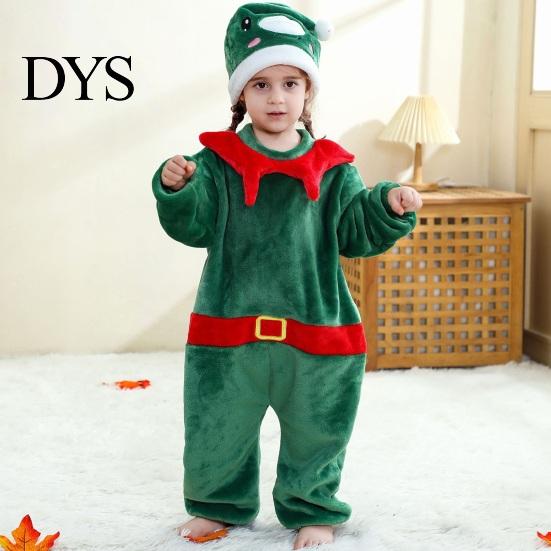 Soft Fleece Baby Christmas Outfit Kids Flannel Onesie, Santa Claus Costume Pajamas for Boys Girls, Jumpsuit Warm Holiday Party Sleepwear with Two Way