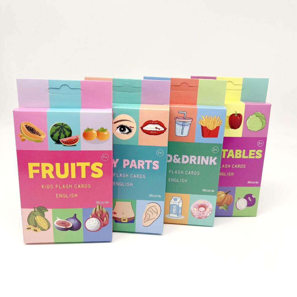 Montessori Alphabet Flashcards for Kids 3-14 Years, 36 Cards x 8 Themes, Educational Toys, Reading/Writing Learning Games Gift