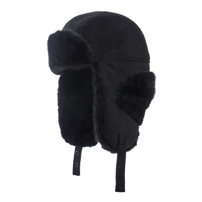 Japanese Thickened Plush Lei Feng Hat In Autumn and Winter Casual Versatile Retro Warm Hat Outdoor Travel Cold Ear Protection Hat