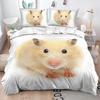 3D Hamster Cute Animals Comfortable Duvet Quilt Cover Pillowcase Bedding Set Children Bedroom Decoration Home Textile