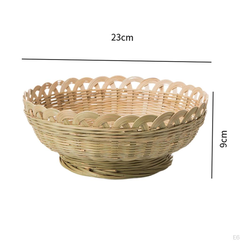 Bamboo Basket, Fruit And Vegetable Holder, Handmade, Rustic, Housewarming Gift, Rack, Storage