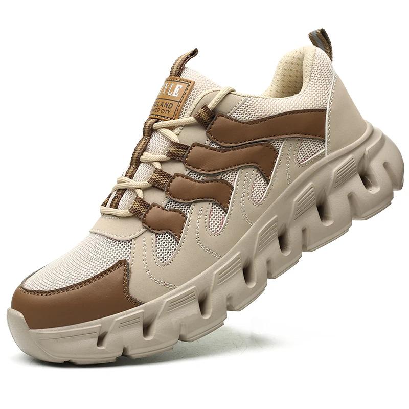 

Steel Toe Work Boots For Men Safety Shoes For Work Woman Lightweight Work Shoes Industrial Anti Smash Anti Puncture Sneakers 36
