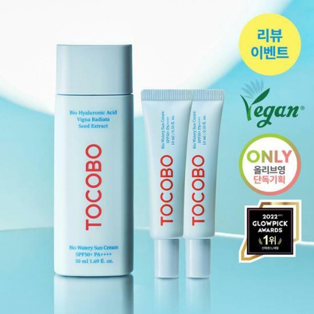 

Tocobo [Обзор] Tocobo Bio Watery Sun Cream Special 50 мл+10 мл 2 шт. SPF50+ PA++++