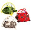 52x35cm cat play mat cat tent activity center with hanging cat toy ball mouse outdoor pet bed cat play tent easy to carry