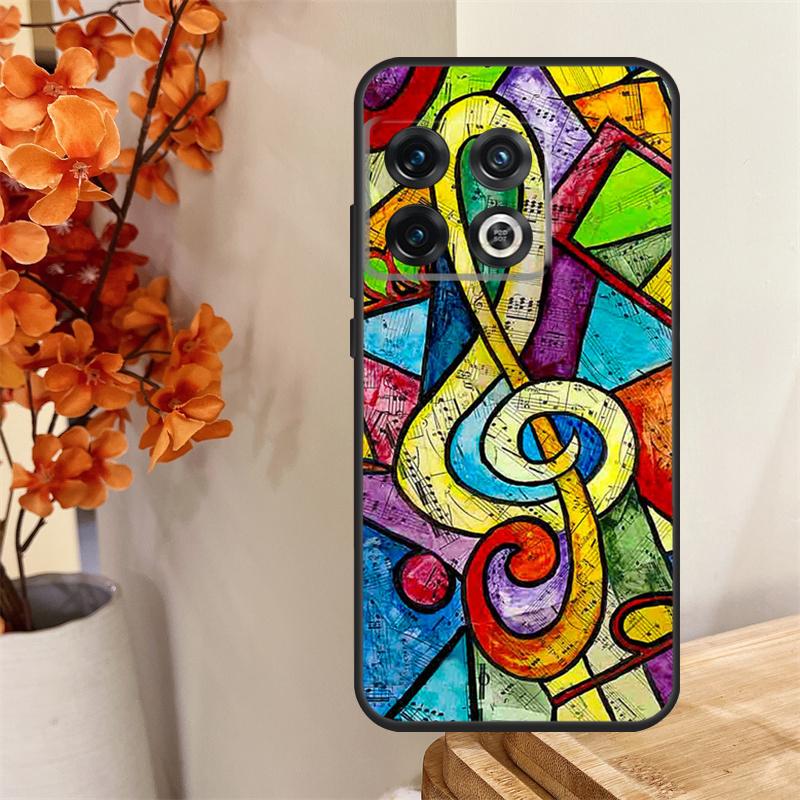 Music Note Musical Treble Clef Funda For OnePlus 8T 10T 13 13R 12 12R 11 10 Pro OnePlus Nord 4 CE 2 3 Lite N30 N20 N10 Case