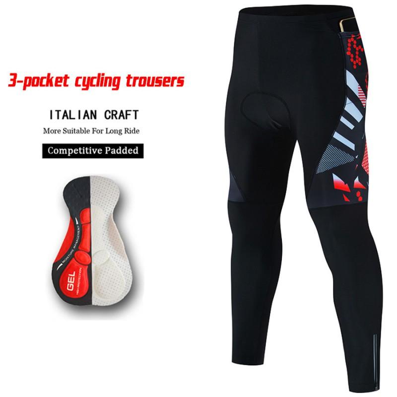 Mens Cycling Pants Quick-Dry Moisture-Wicking Slim Fit Outdoor Road Mountain Bike Apparel