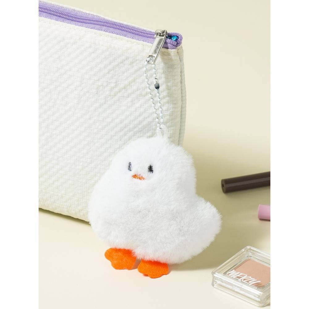 Daiso Duck Plush Keyring White