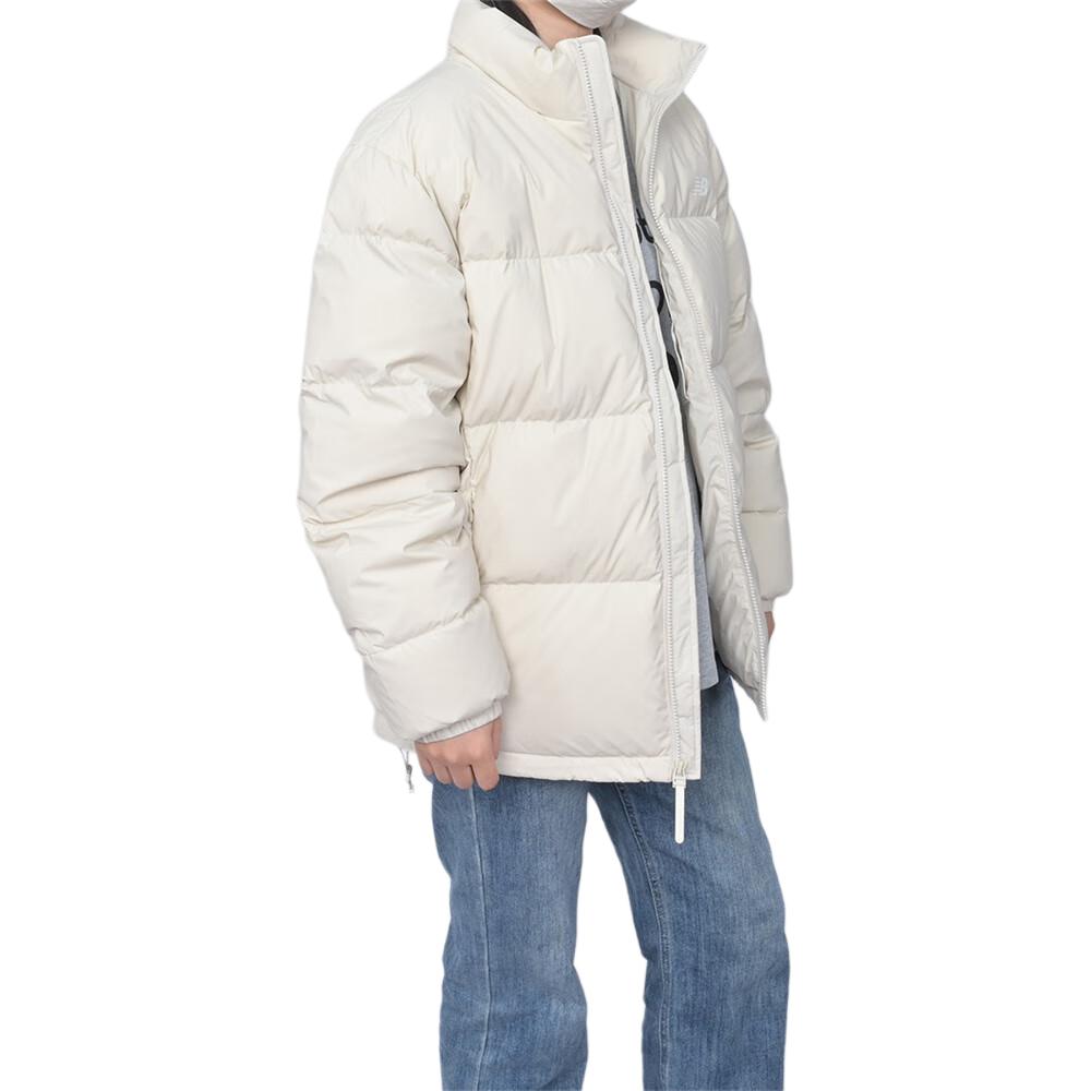 New Balance Down Jackets Men's White Stand Collar Moderate AMJ54328-TWF