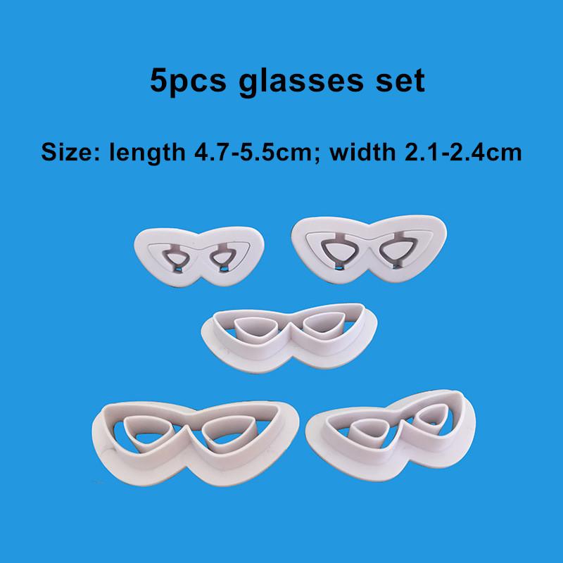 

New DIY Creative expression eye glasses eyelashes bread Cake Molds Mould Fondant Tools Cookie Cutter Birthday Cake Decorating