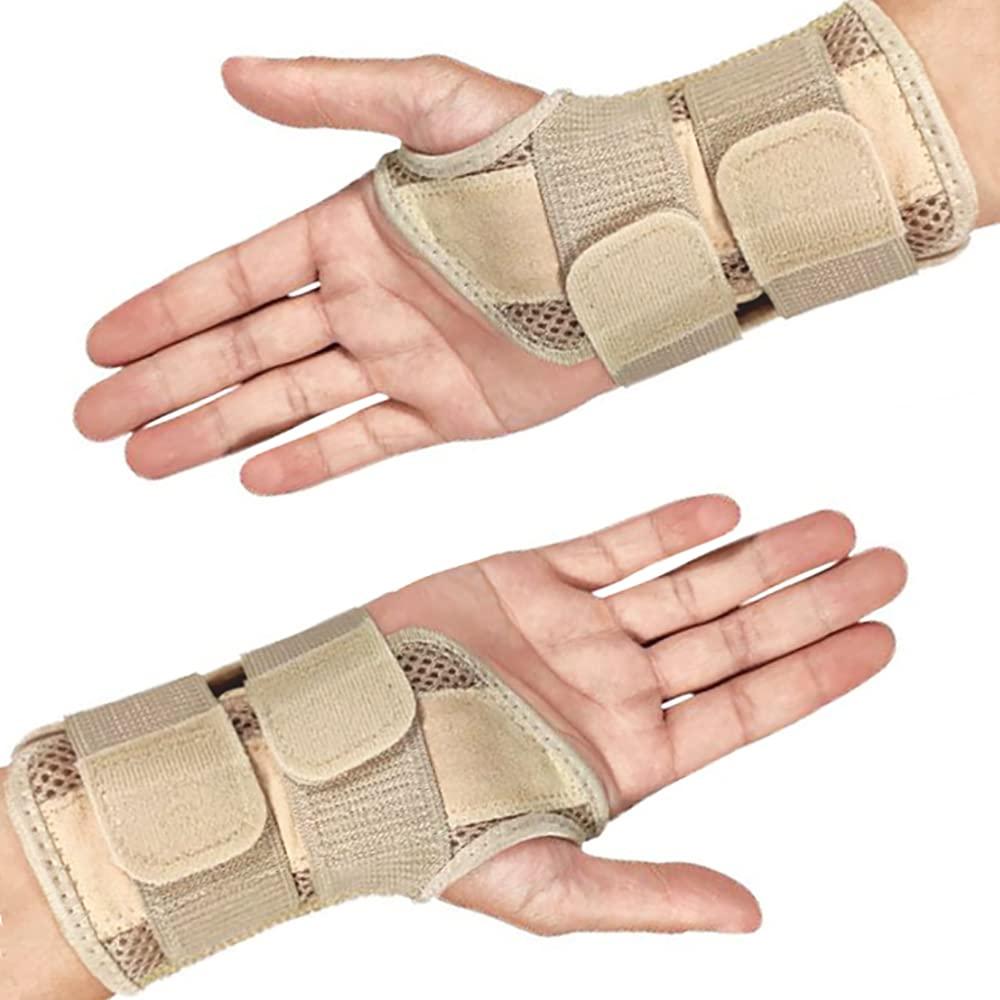 Adjustable Wrist Brace Night Support For Carpal Tunnel Pain Relief With Double Splint Therapeutic Cushion