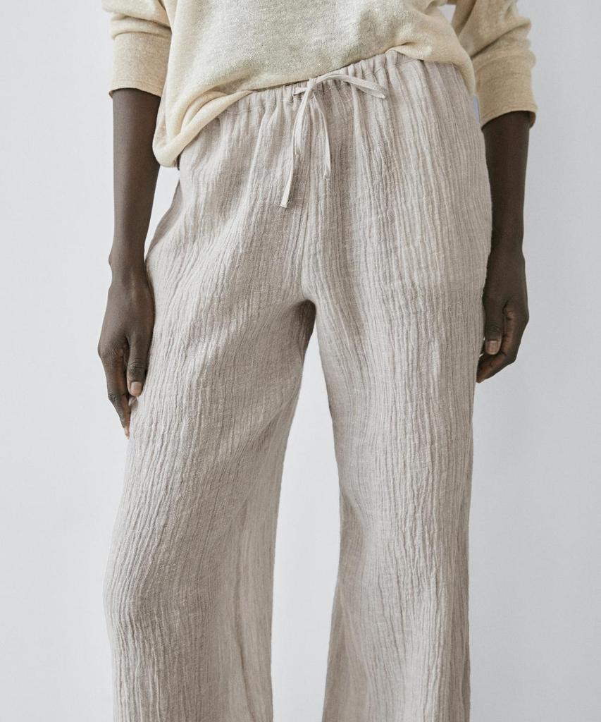 Masimodutti 100% Linen Sarouel Pants