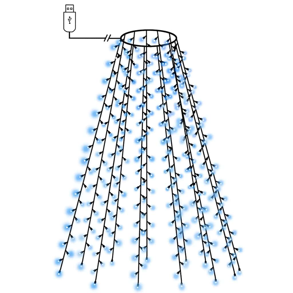 Vidaxl Christmas Light Net, 180 Blue LEDs, 180 Cm