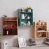 Wandmontierte Holz-Aufbewahrungsbox Regal Mehrzweck-Organizer Bücherregal für Schreibtisch und Wohnzimmer