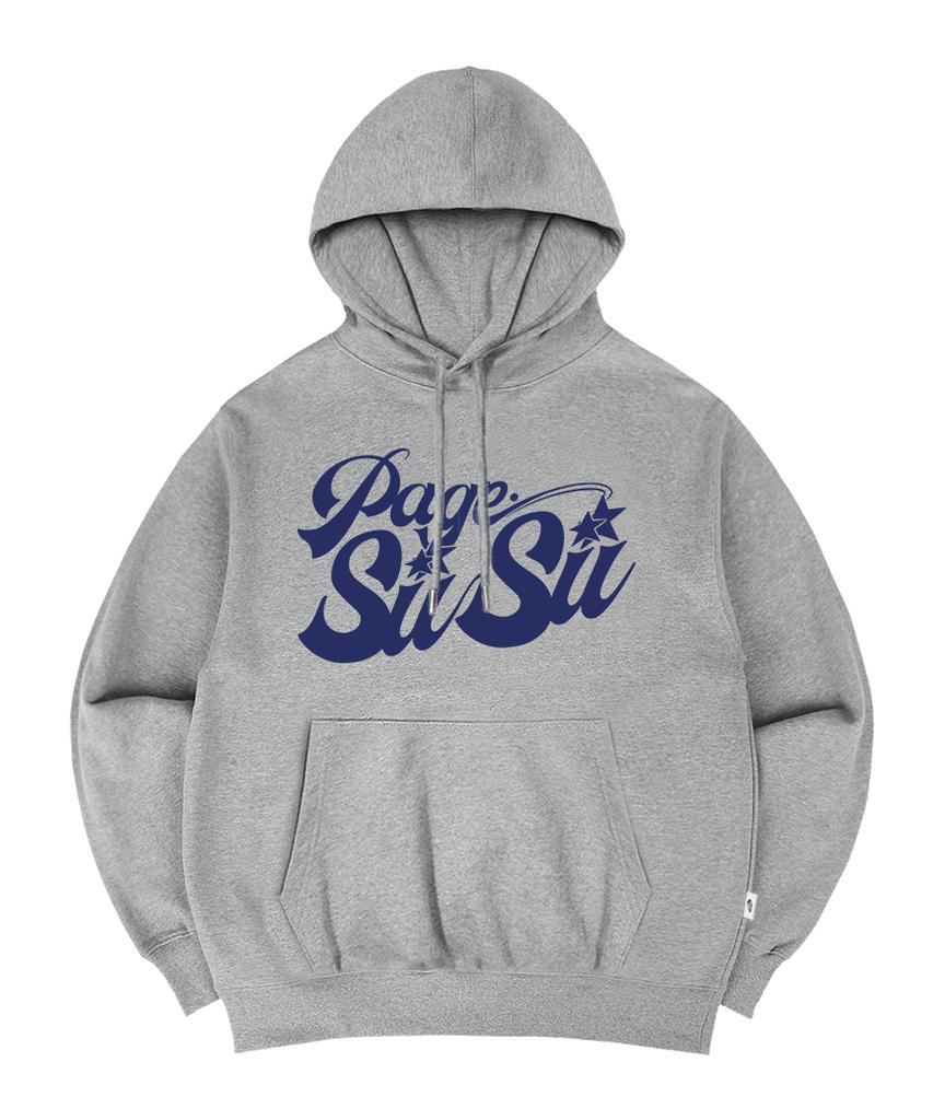 PAGE Sisi Star Print Hoodie Gray
