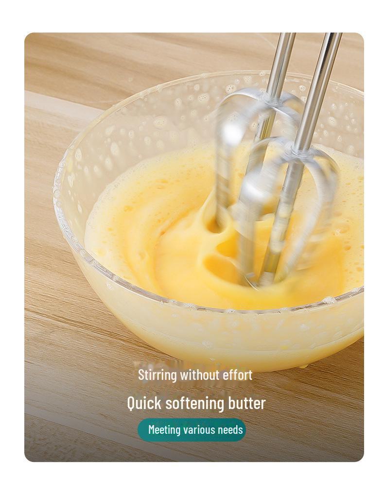 High-Power Stainless Steel Handheld Electric Egg Beater & Mixer