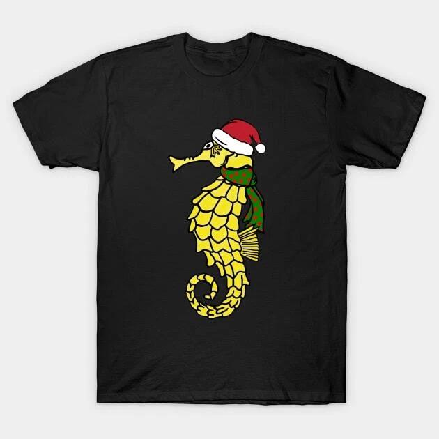 Christmas Seahorse Made in Australia T-Shirt S