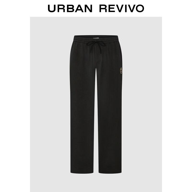 

UR Men s Trendy Straight-Leg Drawstring Pants with 3D Embroidery 34