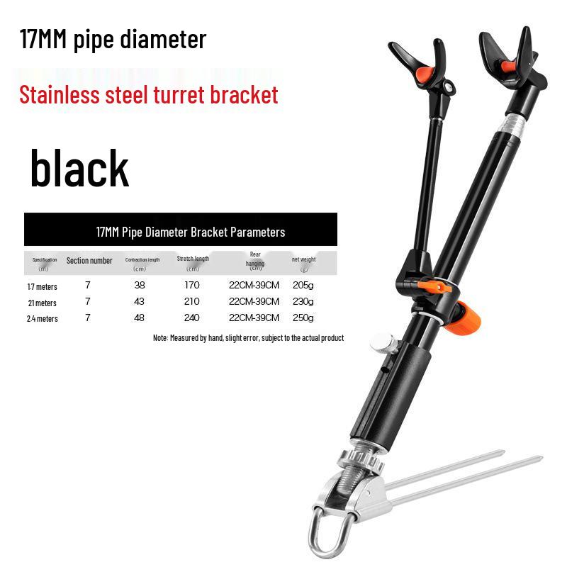 Langlebiger Angelrutenständer aus Edelstahl mit verdicktem Erdspieß für doppelte Verwendung: Kompatibel mit Angelkiste & Stuhl.